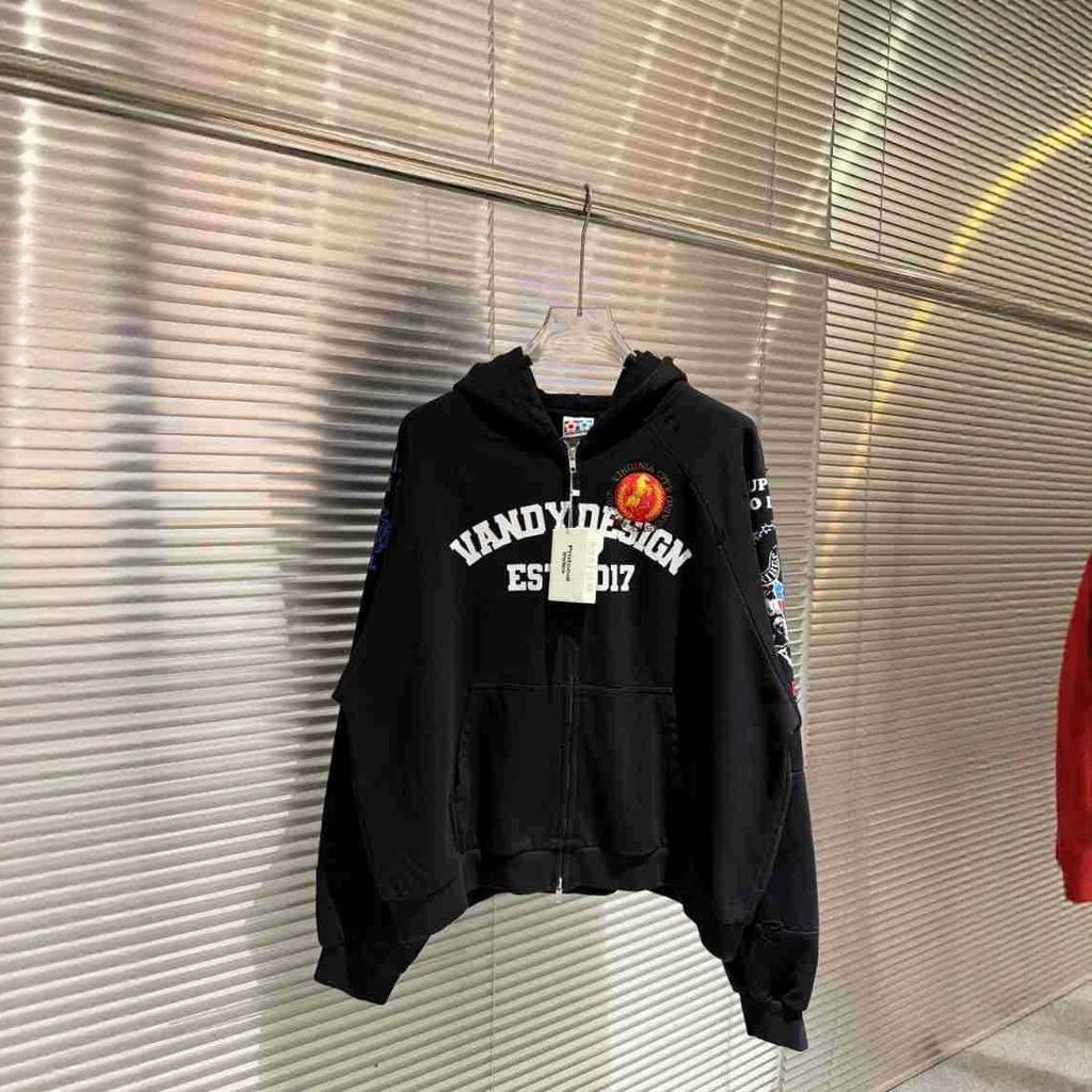 Protocol Index Talk X Vandythepink Joint Warhorse Badge Slogan Zip Hoodie