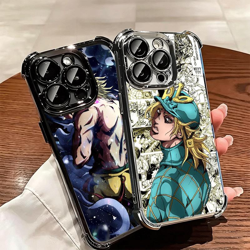 JoJo Adventure Dio Diego Brando Soft Phone Case For iPhone 15 16 17 Air 14 Pro Max 16E Plus 13 12 Mini Plating Anti-Fall Fundas