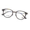 Pure Titanium Unisex Retro Round Glasses Frame with Blue Light Blocking Myopia Lenses for Women and Men