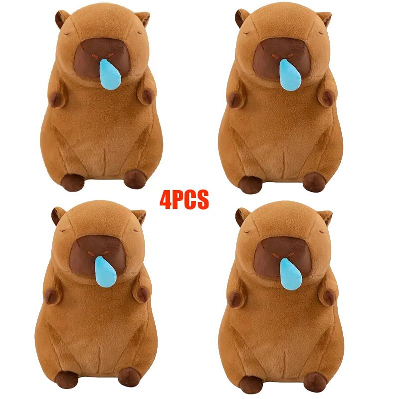 4pcs Big Snot Bubble Kapibala Stretch Snot Capybara Capybara Doll Cute Doll Plush Doll Toy Ragdoll Birthday Gift
