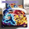 Son-Goku Pattern Bedding Set Quilt Cover Pillowcase Home Decor Gift (1 * duvet cover + 2 * pillowcase, without core)