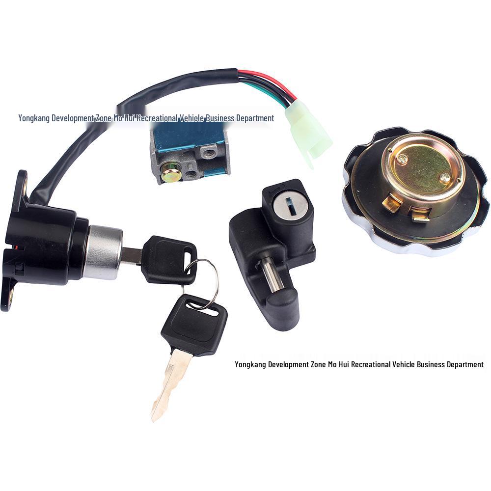 Ignition, Fuel Tank, Helmet, and Handlebar Locks for Italika Models FT125, DT150, FT150, Italy Compatible