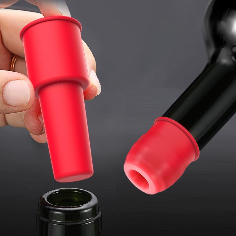 Silicone Wine Stoppers Beverage Bottle Sealer Reusable Sparkling Wine Bottle Stopper Keeping Wine Champagne Fresh Kitchen Tools
