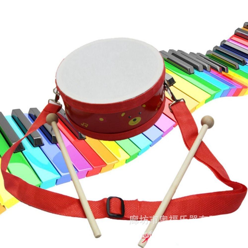 Animal Pattern Children's Drum Toy Double Sided Kids Hand Drum Musical Instrument Toy  Percussion