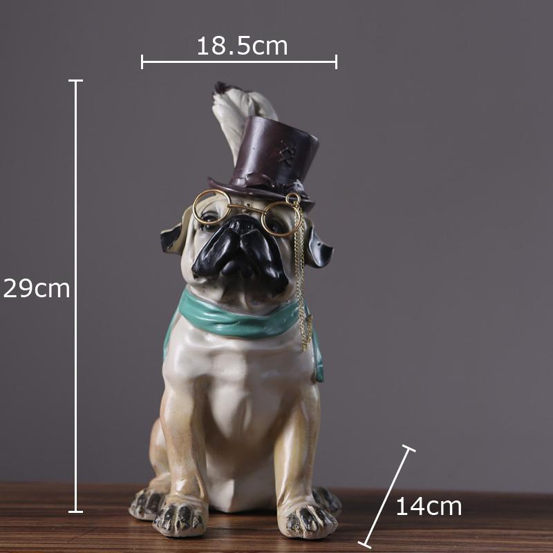 

Статуэтка Французского Бульдога Джентльмена Имитация Животных Украшения Настольное Украшение Изысканные Поделки Скульптура Щенка Эстетическое Украшение Комнаты