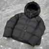 Womens Short Puffer Jacket With Hood 90% White Duck Down Ultra-Soft Cloud-Like Warmth Loose Fit Winter Coat