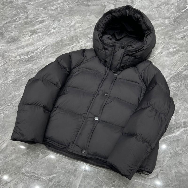 Womens Short Puffer Jacket With Hood 90% White Duck Down Ultra-Soft Cloud-Like Warmth Loose Fit Winter Coat
