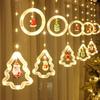 Christmas Lights, 10 Tree Lights 120 LED Christmas Decorations Indoor, Battery Operated Christmas Window Lights 9.84 ft Waterproof String Light (Warm