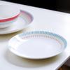 Rainbow Geometric Ceramic Dinner Plate - Creative Shallow Noodle, Fruit, and Vegetable Dish