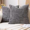 Textured Pillow Cover 18" x 18" Solid Color Throw Pillow Cover Decorative Pillow Case with Hidden Zipper for Couch Sofa Car Travel