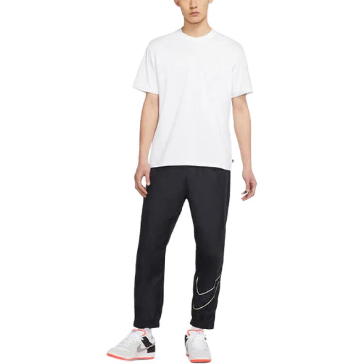 Nike SB T Shirts Men's White Crew Neck Moderate Straight Fit DB9976-100
