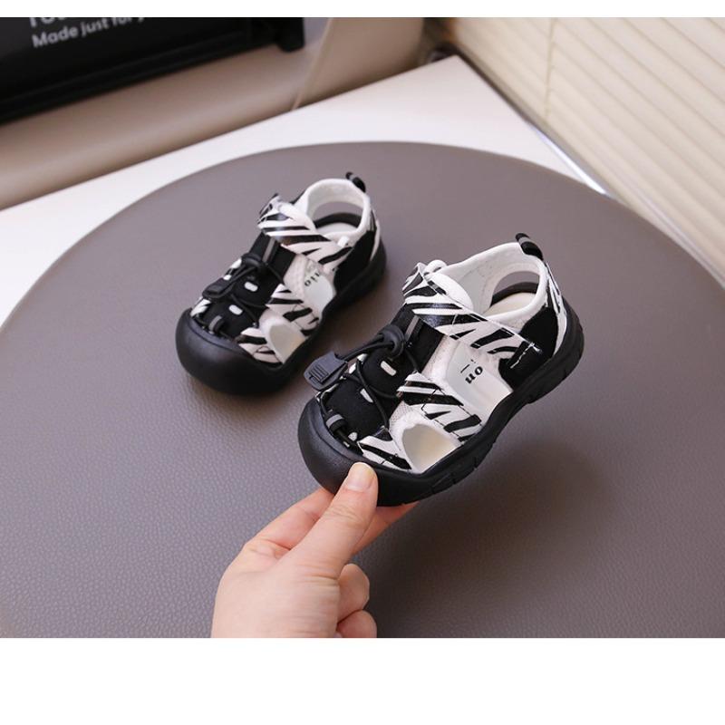 Summer children's creek sandals single mesh boys' sports sandals hollow fashion girls' bag head shoes non-slip soft sole