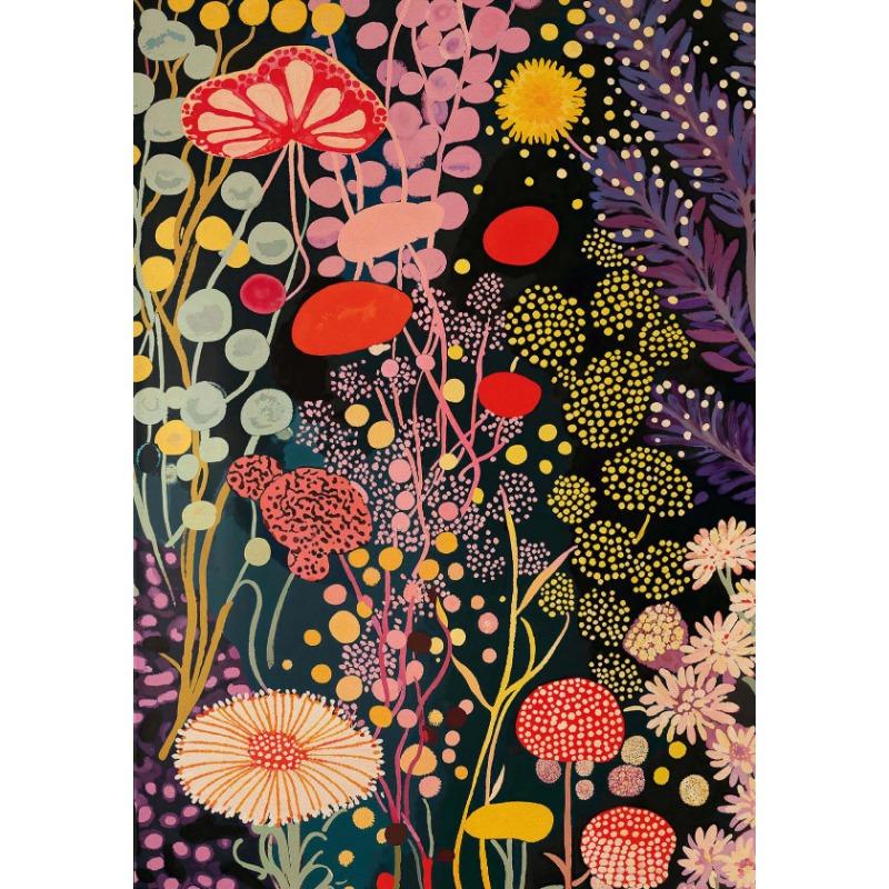 

Retro Classic Abstract Simple Grass Flowers Pattern Poster Canvas Painting Print Art Pictures Home Room Wall Decoration Gift 21cm×30cm NoFrame