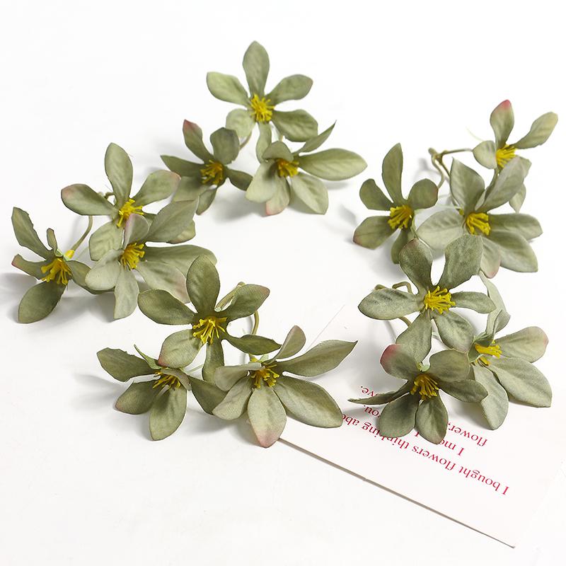 Mini-Orchideen-Strauß DIY-Set: Seiden-Kunstblumen & Strohhut-Accessoires für Geschenke und Dekorationen