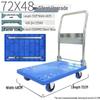 Foldable Silent Handcart: Portable Four-Wheel Flatbed for Household Use