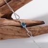 Niche Design Color Treasure Jewelry S925 Sterling Silver Inlaid Natural Multi-Color Square Versatile Gemstone Bracelet