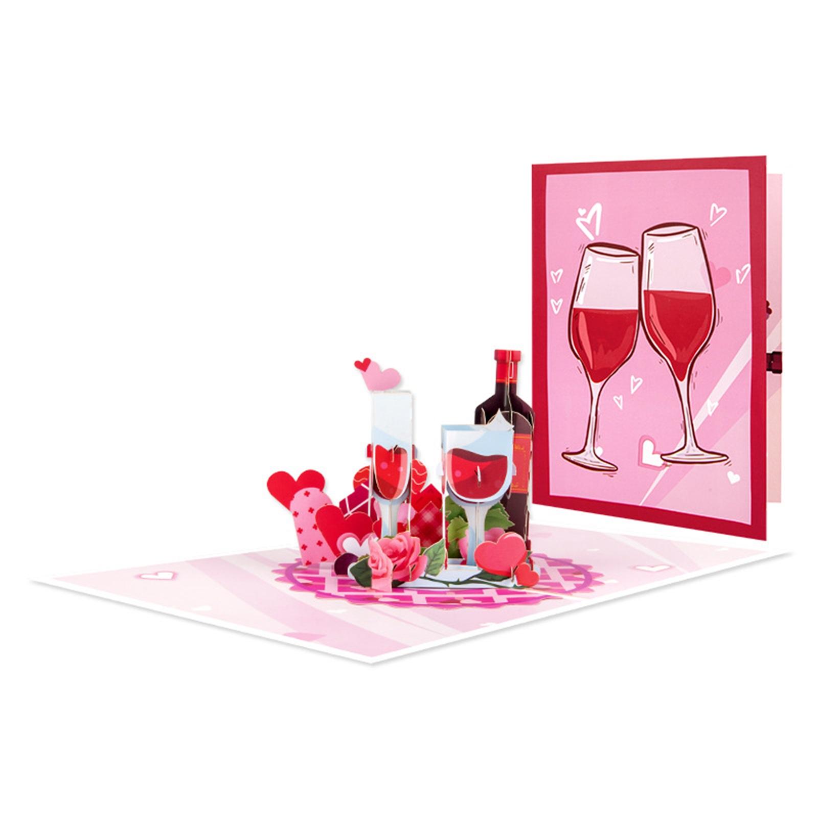 

Handmade Valentine s Day Celebration Card 3D Up Handmade Valentine s Day Celebration Card One Size