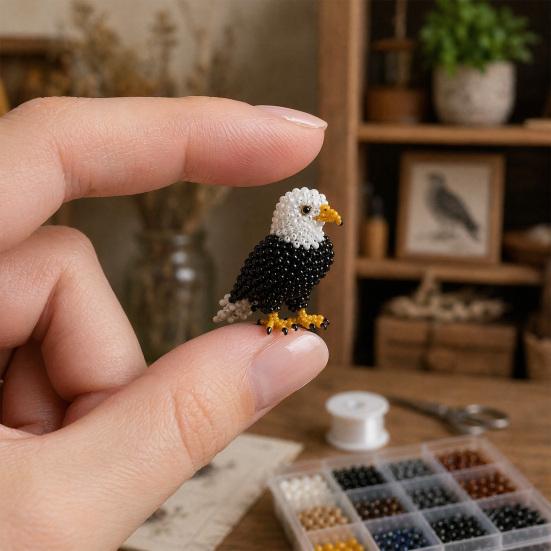 Kit de Loisirs Créatifs Animal en Perles, Kit de Fabrication d'Animaux 3D en Perles, Kit d'Art en Perles Araignée Poulpe Orang-outan Oiseau Mignon pour Débutants Adultes Projet Créatif Familial Maison