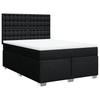 Vidaxl Continental Bed With Mattress, Black, Fabric 160X200 Cm
