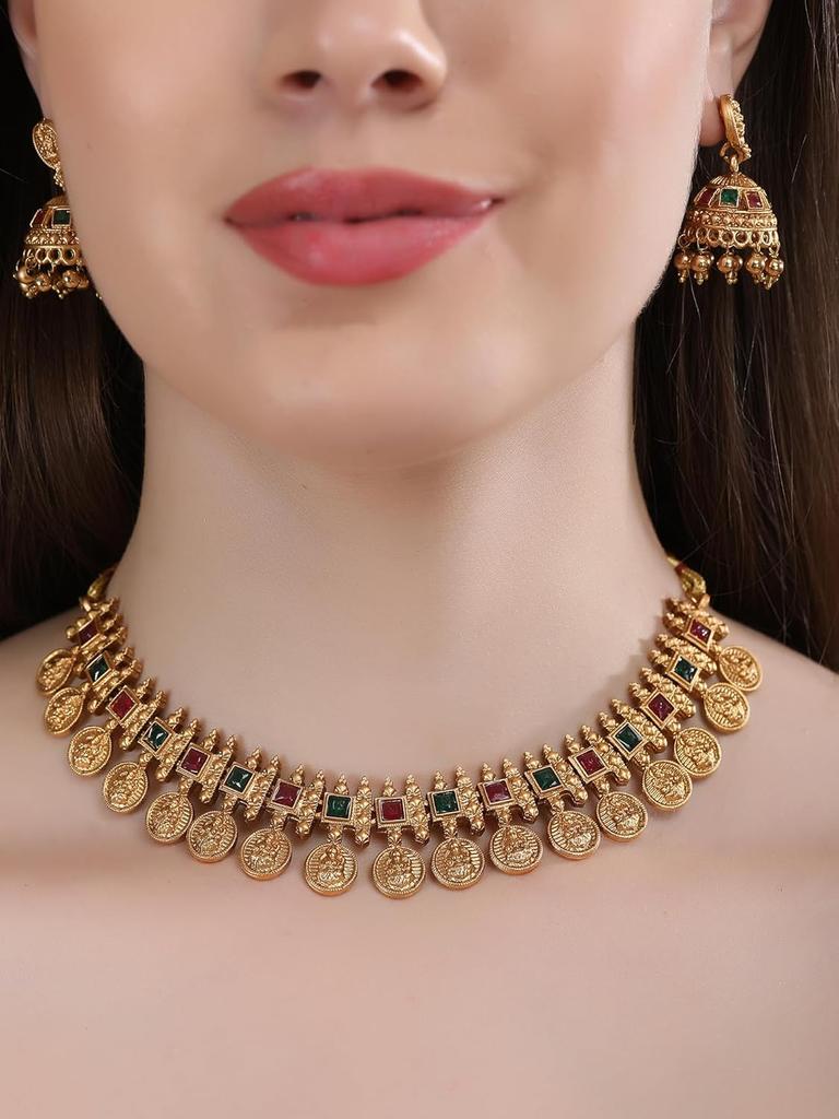Necklace Set For Women | Pearls Jewellery Set for Women | Gold Plated Jewellery Set | Temple Jewellery Set for Womens
