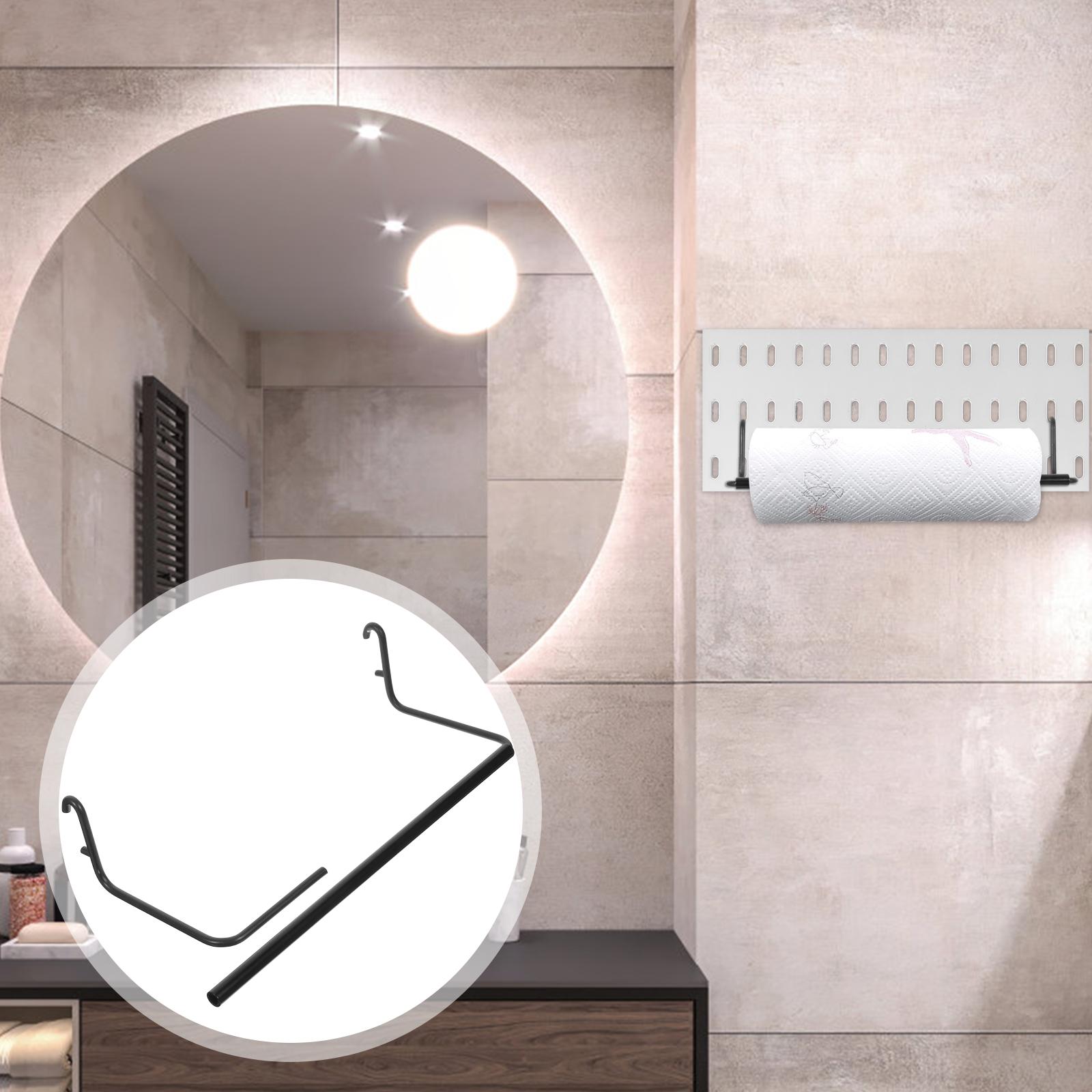 

Perforated Paper Roll Holder Towel Hangers Hook Hooks Peg Board Pegboard Shop Stainless Steel Tabletop Accessories 25.50X11.00X5.00CM чёрный