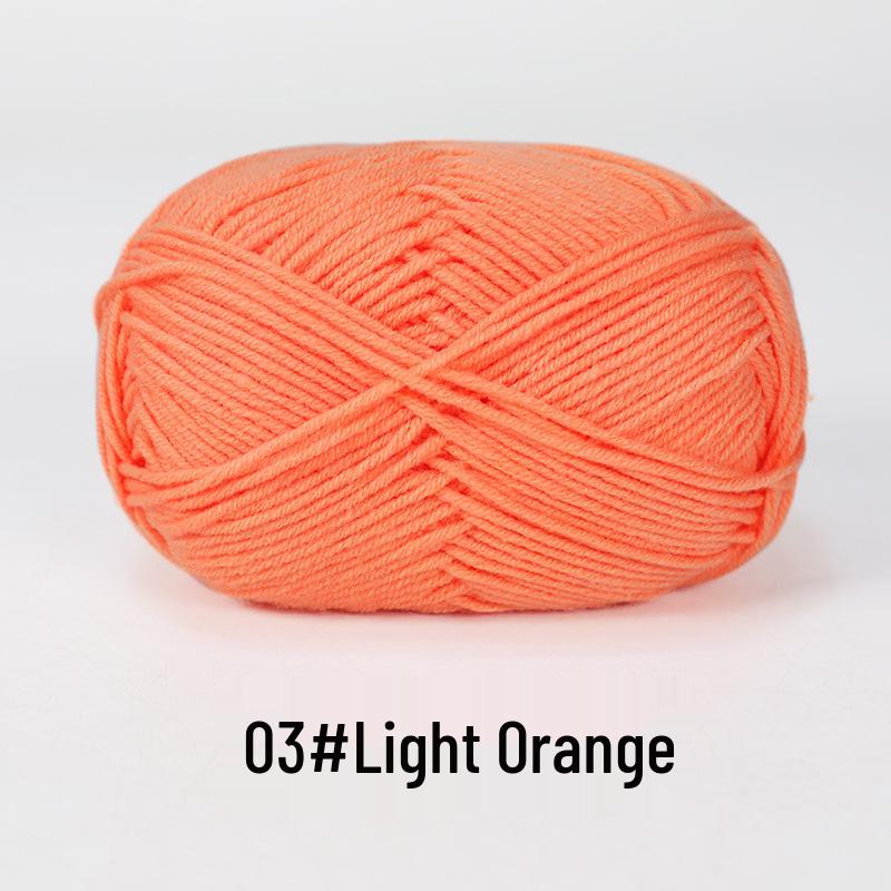 Cotton 4-Strand Medium-Thick Yarn Ball for Crochet: Ideal for Shoes, Dolls, Sweaters, and DIY Knitting Projects