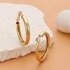 Chunky 14K Gold Plated Hoop Earrings for Women with Thick Hoops Earrings for Women