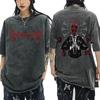 Vintage prané japonské anime Dorohedoro grafické tričko Unisex ležérní oversized Streetwear krátký rukáv měkká bavlna prodyšné tričko Topy