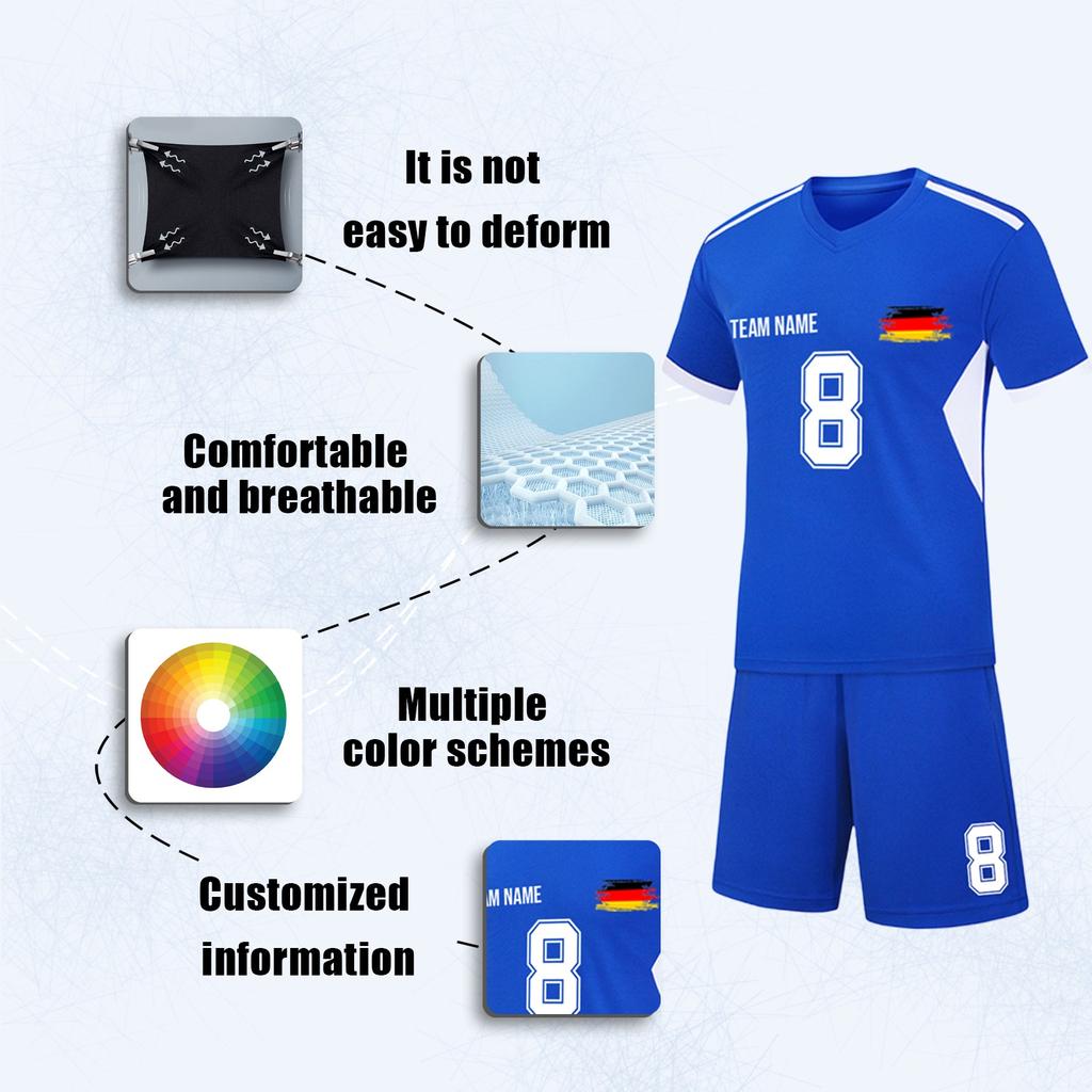 DIY Custom Adult And Children Three-piece Football Uniforms