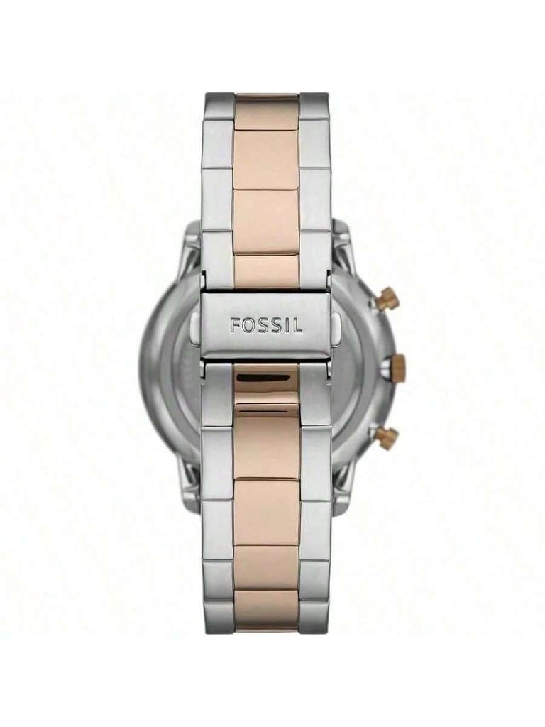 Fossil Men's Quartz Stainless Steel 3-Hand Wristwatch with Stainless Steel Case and Scratch-Resistant Glass, Model No. FS5869