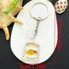 Resin Ocean Blue Yellow Black Small Fish Keychain – Creative Backpack and Car Key Ornament