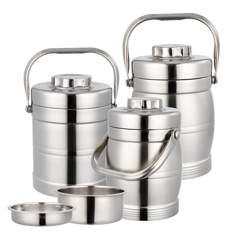 Stainless Steel Vacuum Insulated Lunch Box with Cutlery for Students and Office Workers