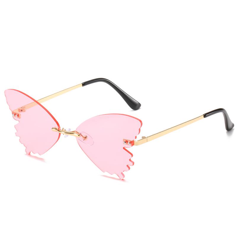 

JYL TS Sunglasses Frameless Butterfly Street Show Women/1936 B-7940 ярко-синий