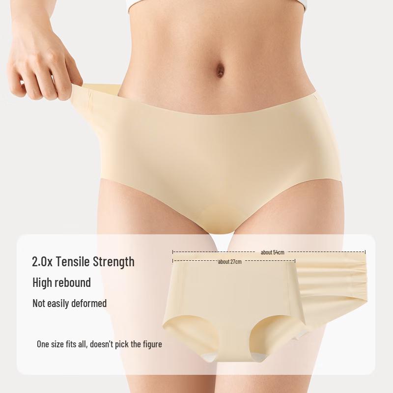 Damen Eis-Seide Antibakteriell Nahtlos Mid-Rise Slips (6 Pack)