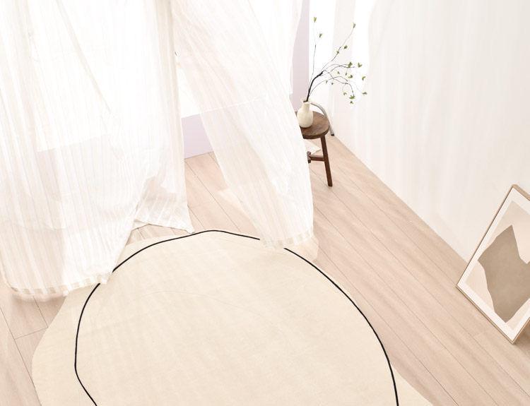 Irregular Shaped Wabi-Sabi Carpet: Thick Luxury Floor Mat for Living Room, Bedroom, Study, or Cloakroom