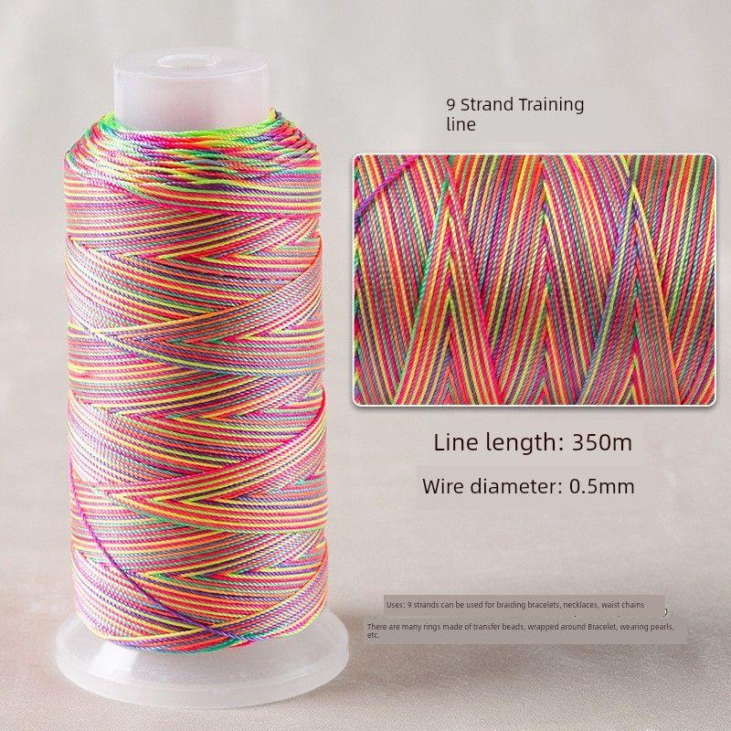 Thread DIY Woven Red Carrying Strap Dragon Boat Festival Five-Color Rope Bracelet Braid Rope Necklace Diamond Beaded Thread Five-Color Thread