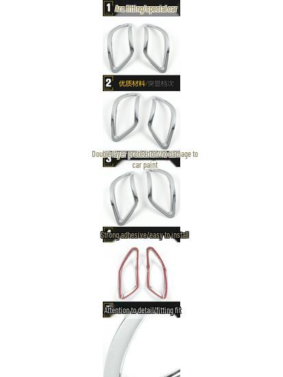 Lexus RX270 Rear Fog Light Frame Cover - Electroplated Tailgate Light Ring Accessory