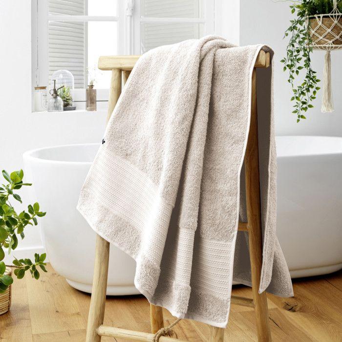 Drap de bain "Garance" 90 x 150 cm / 100% Coton Bio / 600 gr/m² l'Effet Papillon - Garance Pampa - Drap de bain 90 x 150 cm