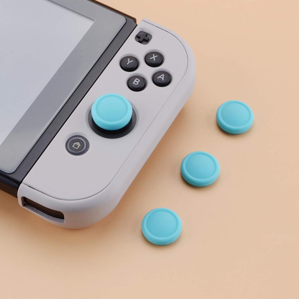 eXtremeRate PlayVital Cute Switch Thumb Grip Joystick Caps for Switch and Silicone Analog Covers for Sticks Caps, Switch, Lite, OLED, Joy-Con [Bondi