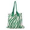 Women's Zebra Pattern Knitted Tote Bag - Large Capacity Spring/Summer Fashion Shoulder & Hand-Held Bag, Korean Style.