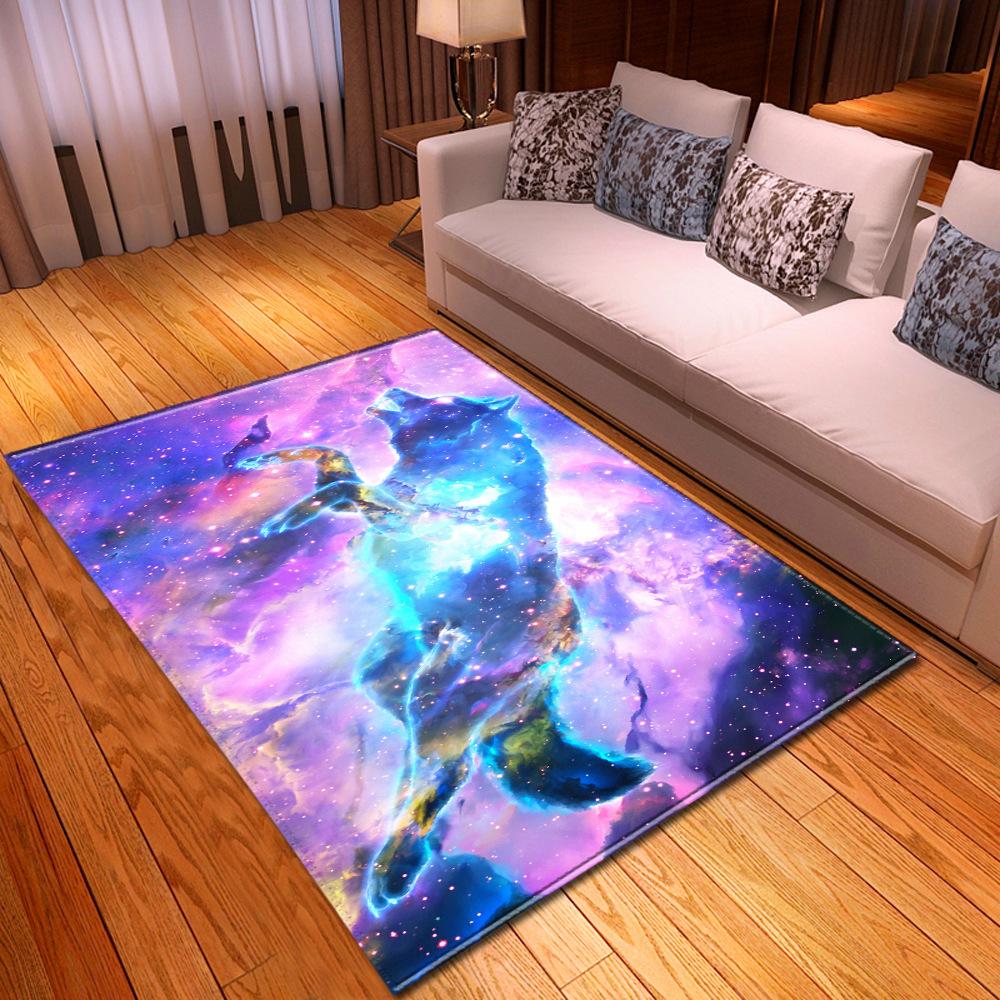 Animacinių filmų „Animal Wolf“ 3D spausdinimo kilimėliai Minkšti namų kilimai Vaikų žaidimų kilimėliai Vaikų kambario dekoro kilimai svetainės zonai