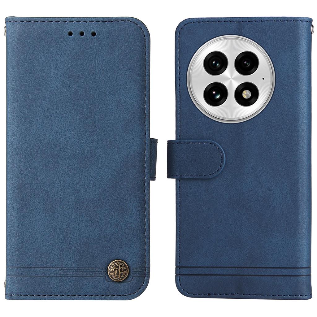 For OnePlus 13 Leather Wallet Cases Skin Touch Phone Cover Stand with Strap