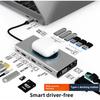 Transparent 10 In 1 Type C Docking Station USB Hub Adapter for Laptop PC MacBook