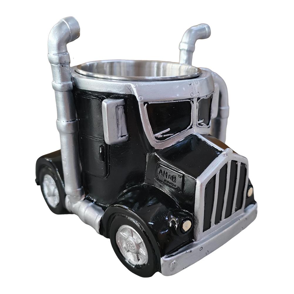 

1PCS Creative Truck Design Coffee Mug 11 Ounces Semi-trailer Water Cup Desktop Home Kitchen Semi Truck Coffee Cup Ornament чорний
