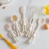 1/5pcs White Cute Fun Human-shaped Silicone Baking Gadgets Creative Cartoon Baking Silicone Spatula Children's Silicone Cookware Set