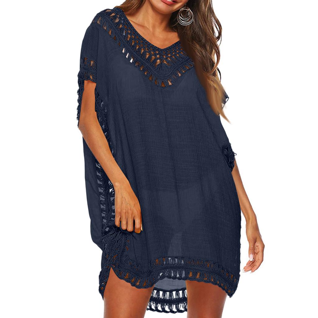 Dames Cover-up Edge Hollow Strand Cover-up Losse Jurk
