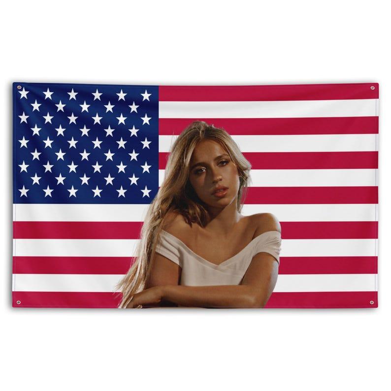 Pink American flag tapestry 75x100