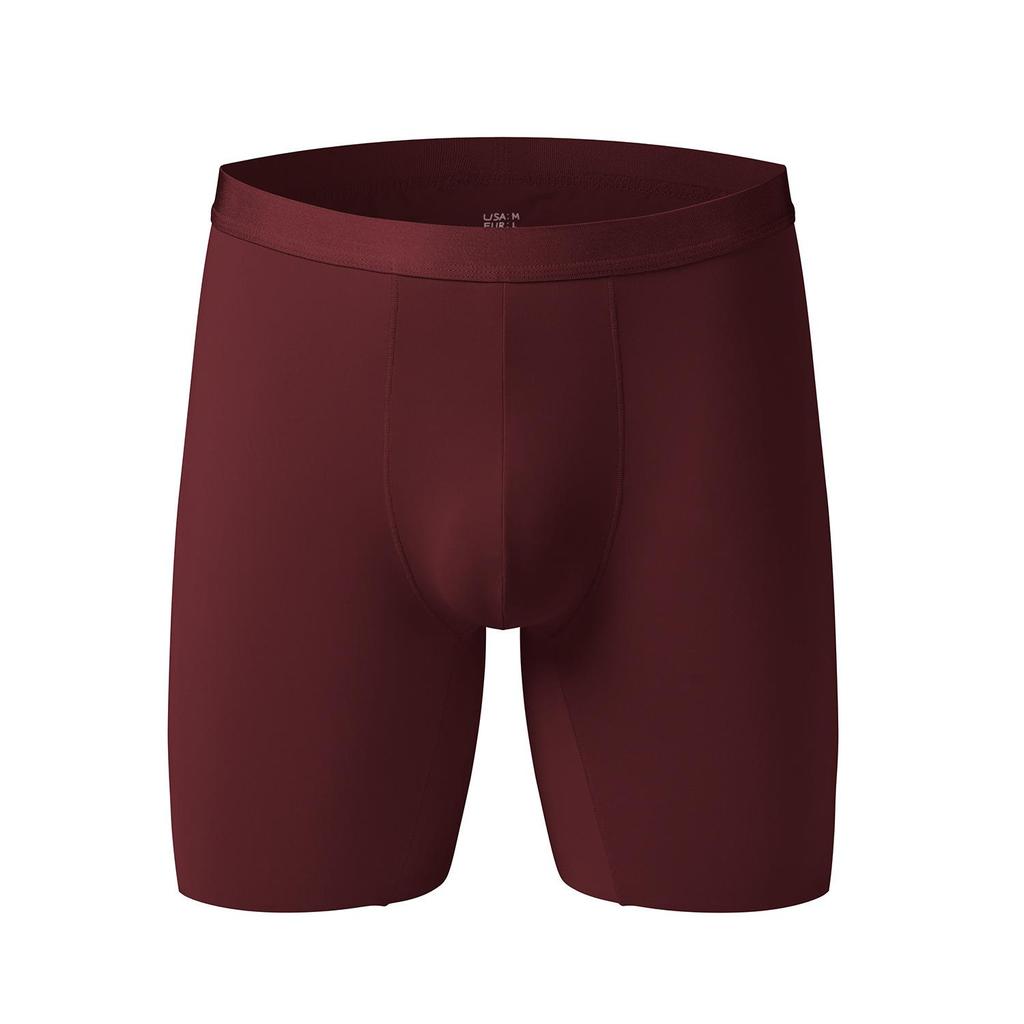 Men's Breathable Long Leg Boxer Shorts Sports Elastic Mens Panties Male Ice Silk Seamless Lengthen Short Pants L XL XXL 3XL