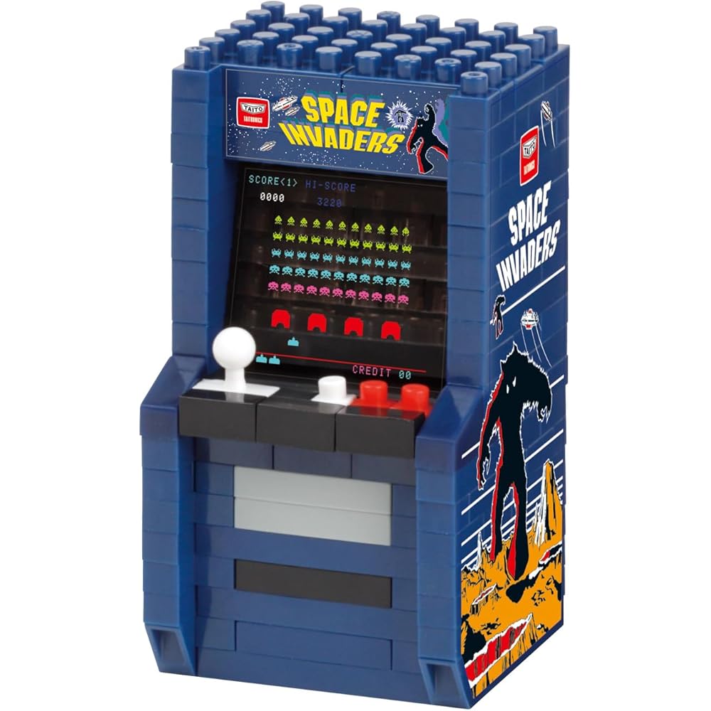 

Kawada Nano Block Space Invader Upright Cabinet 2x10.5x18 cm for Ages 12 and Up Interior Hobby Building Set
