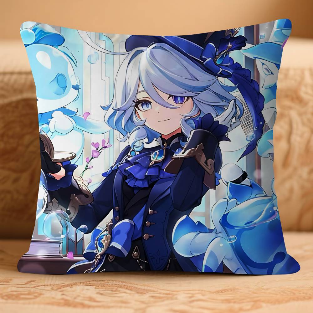 F-FurinaS Genshin ImpactS Kissenbezug Abnehmbar Waschbar Kissenbezug – Ganzjährig Weiches Leinen